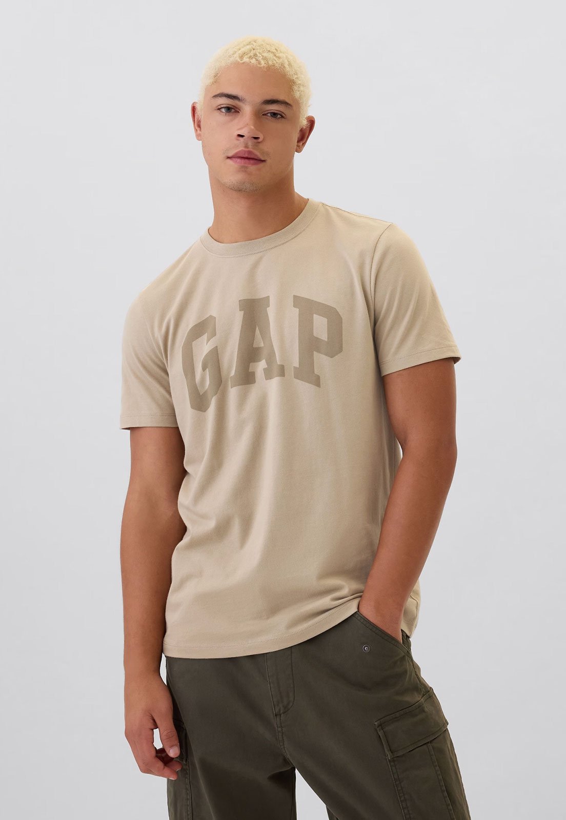 Camiseta GAP Reta Logo Bege - Marca GAP