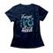 Camiseta Feminina Focus Is All You Need - Azul Marinho - Marca Studio Geek 