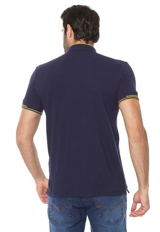 Camisa Polo Colcci Reta Listras Azul-marinho