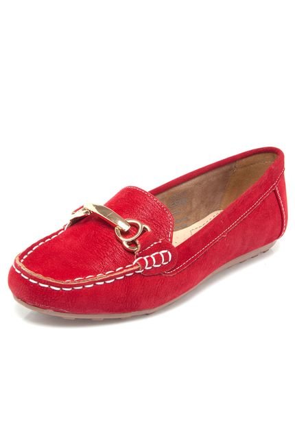 Mocassim Facinelli Metal Vermelho - Marca Mooncity