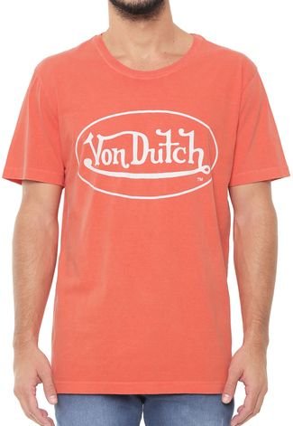Camiseta Von Dutch Logo Coral