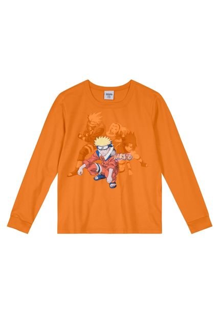 Camiseta Naruto Malha Laranja Brandili - Marca Brandili