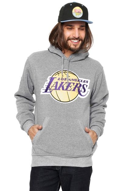Moletom Fechado NBA Los Angeles Lakers Cinza - Marca NBA
