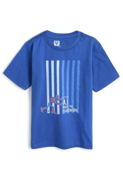 Camiseta VR KIDS Menino Escrita Azul - Marca VRK KIDS