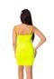 Vestido Moda Vicio Justo Alça Fina Amarelo Neon - Marca Moda Vício