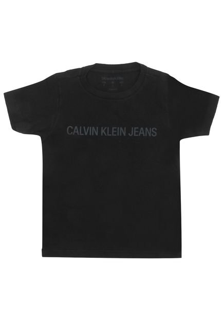 Camiseta Calvin Klein Kids Manga Curta Menino Preta - Marca Calvin Klein Kids