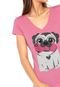 Camiseta Disparate Pug Rosa - Marca Disparate