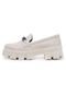 Mocassim Oxford Myrol Outlet Feminino Derby Sola Tratorada Off White - Marca Myrol Outlet