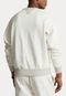 Blusa de Moletom Flanelada Fechada Polo Ralph Lauren Lettering Off-White - Marca Polo Ralph Lauren