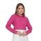 Camisa Feminina Manga Longa com Martingale Rosa Escuro - Marca RAIZZIS