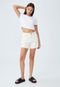 Short Sarja Cotton On Desfiado Branco - Marca Cotton On