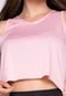 Cropped Bravaa Store Feminino Camiseta Regata Dry Fit Furadinha Fitness Blusa Tela Feminina Academia 193 Rosa - Marca BRAVAA STORE