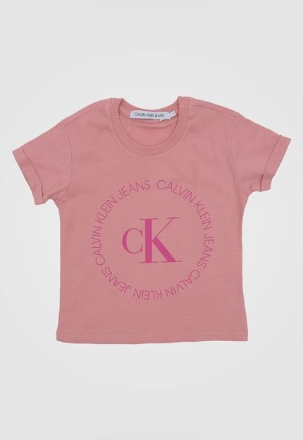 Blusa Calvin Klein Kids Infantil Lettering Rosa - Marca Calvin Klein Kids