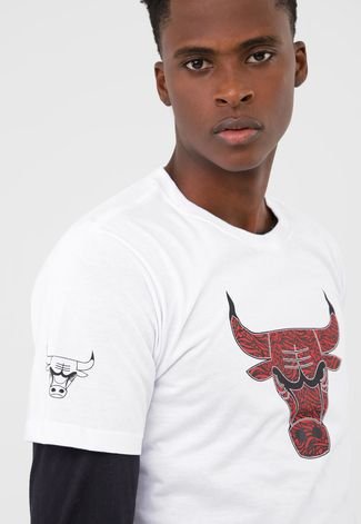 Camiseta New Era Chicago Bulls Branca