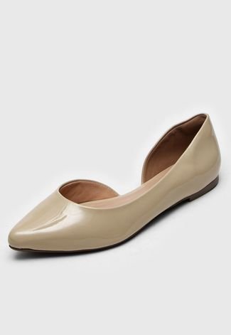 Sapatilha DAFITI SHOES Recortes Nude - Compre Agora