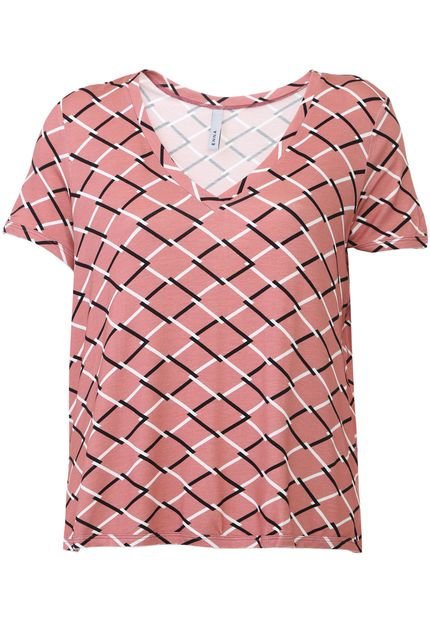 Camiseta Enna Estampada Rosa - Marca Enna