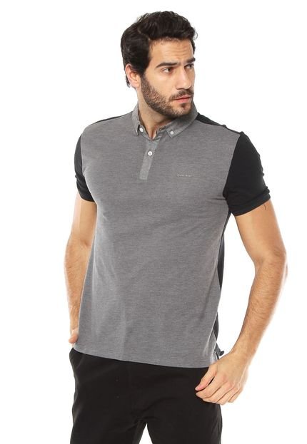 Camisa Polo Calvin Klein Slim Cinza - Marca Calvin Klein