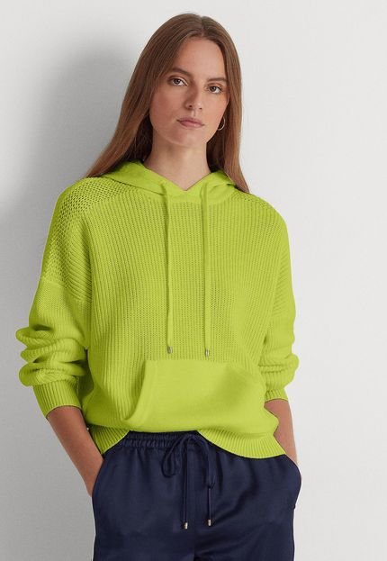 Suéter Tricot Lauren Ralph Lauren Capuz Neon Verde - Marca Lauren Ralph Lauren