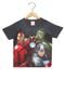 Camiseta Brandili Infantil Avengers Iniciative Cinza - Marca Brandili