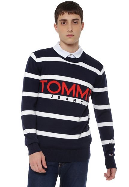 Suéter Tommy Jeans Bold Logo Sweat Azul-marinho - Marca Tommy Jeans