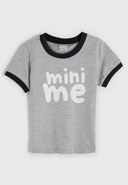 Camiseta Malwee Infantil Lettering Cinza - Marca Malwee