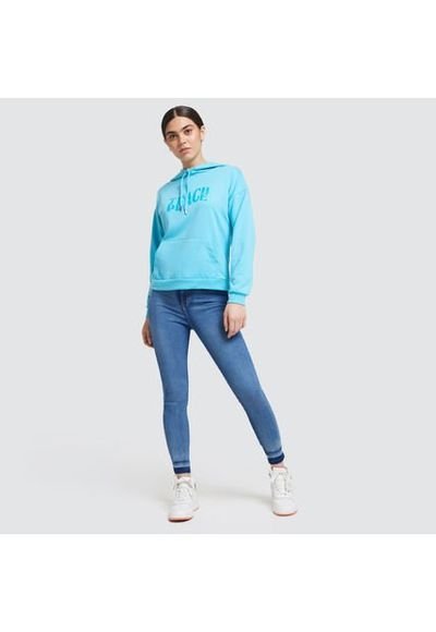 Buzo Mujer Ostu Hoodie Azul Poli ster Compra Ahora Dafiti Colombia