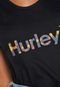 Regata Hurley Floral Preta - Marca Hurley