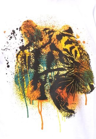 Camiseta FiveBlu Tigre Branca