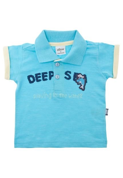 Camisa Polo Elian Deep Sea Azul - Marca Elian