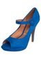 Peep Toe Vizzano Boneca Azul - Marca Vizzano