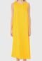 Vestido Hering Midi Liso Amarelo - Marca Hering