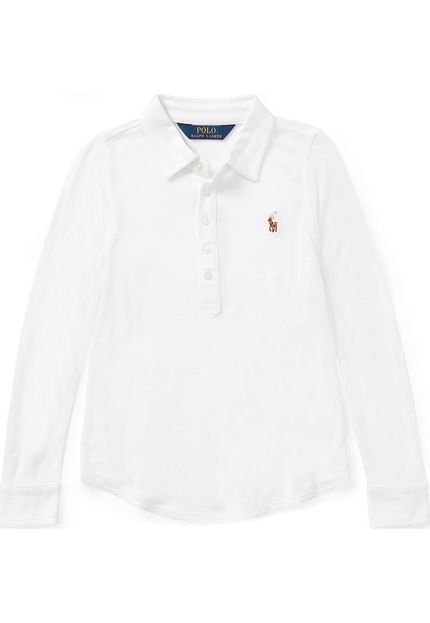 Camisa Polo Polo Ralph Lauren Reta Branca - Marca Polo Ralph Lauren