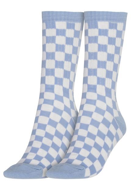 Meia Socks Co Xadrez Race Azul/Branco - Marca Socks Co