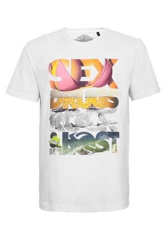 Camiseta ...Lost Sex Drugs Rock Branca
