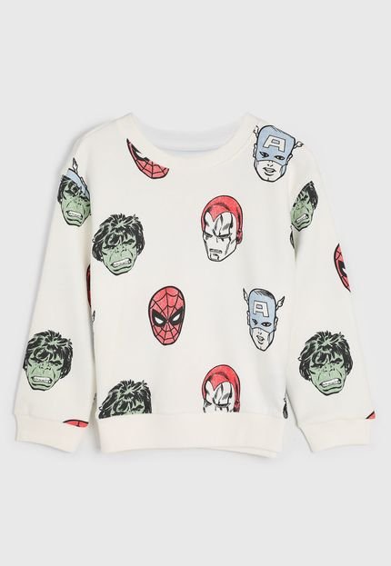 Blusa de Moletom GAP Marvel Off-White - Marca GAP