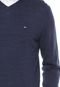 Suéter Lã Tommy Hilfiger Tricot Liso Azul-Marinho - Marca Tommy Hilfiger