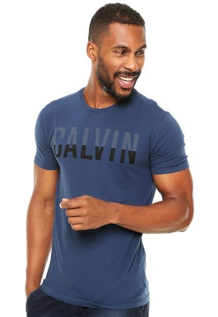 Camiseta Calvin Klein Jeans Silk Azul - Marca Calvin Klein Jeans