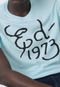 Camiseta Ed Hardy Lettering Azul - Marca Ed Hardy