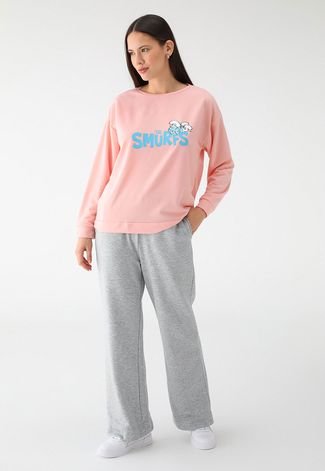 Blusa de Moletom Trendyol Smurfs Rosa