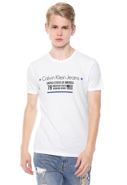 Camiseta Calvin Klein Jeans United States Of America Branca - Marca Calvin Klein Jeans