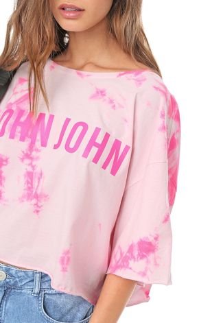 Camiseta John John Line Feminina Rosa Pink - Dom Store Multimarcas