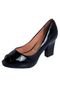 Peep Toe Vizzano Pespontos Preto - Marca Vizzano