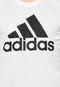 Camiseta adidas D2M Logo Branca - Marca adidas Performance