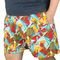 Short Estampado Tactel Elastano Extra Grande Plus Size floral  Vermelho - Marca Butu Biru