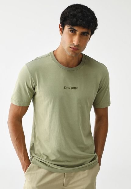 Camiseta John John Reta Logo Verde - Marca John John