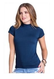 Camiseta Juvenil Femenino Azul Navy Atypical