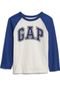Camiseta GAP Infantil Raglan Logo Azul/Branca - Marca GAP