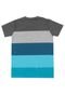 Camiseta Yacht Master Menino Listras Cinza/Azul - Marca Yacht Master