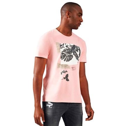 Camiseta Acostamento Flower IV23 Rosa Masculino - Marca Acostamento