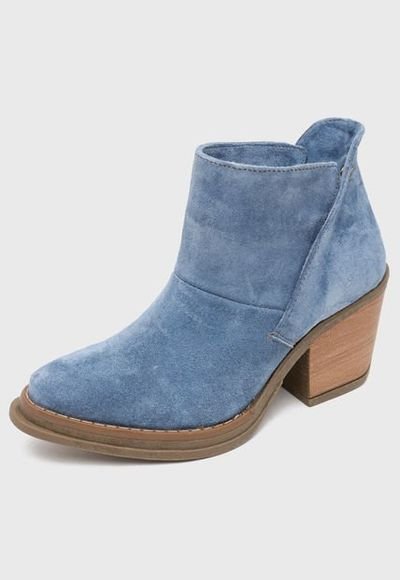 Bot n Cuero Azul Exotica Compra Ahora Dafiti Chile